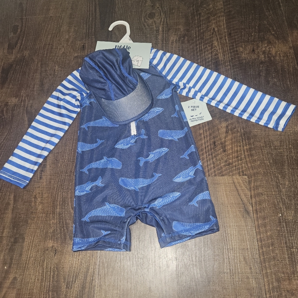 Little Lad Swimwear With Hat
